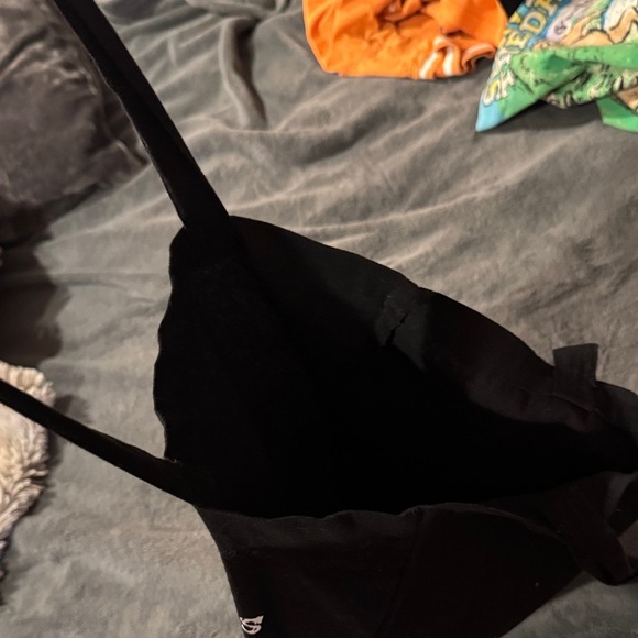 Mom / Titi Black Tote Bag with floral Text - Picture 3 of 5